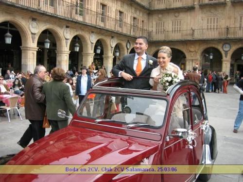 Boda en 2CV en Salamanca. Marzo 2006